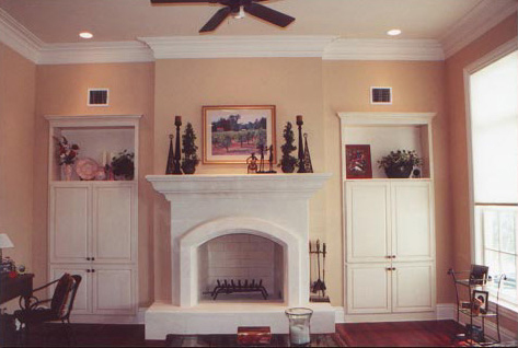 Living Room on Living Room With Two Built In Cabinets With The Antiqued Faux Finish