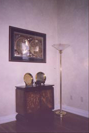 Example of color washing faux painting in the foyer