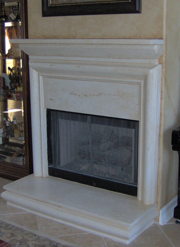 Fireplace painting detail