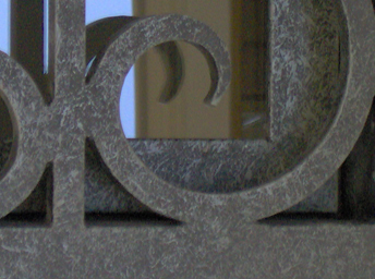 Metal patina faux finish detail