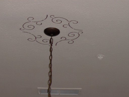 Ceilng stenciling example